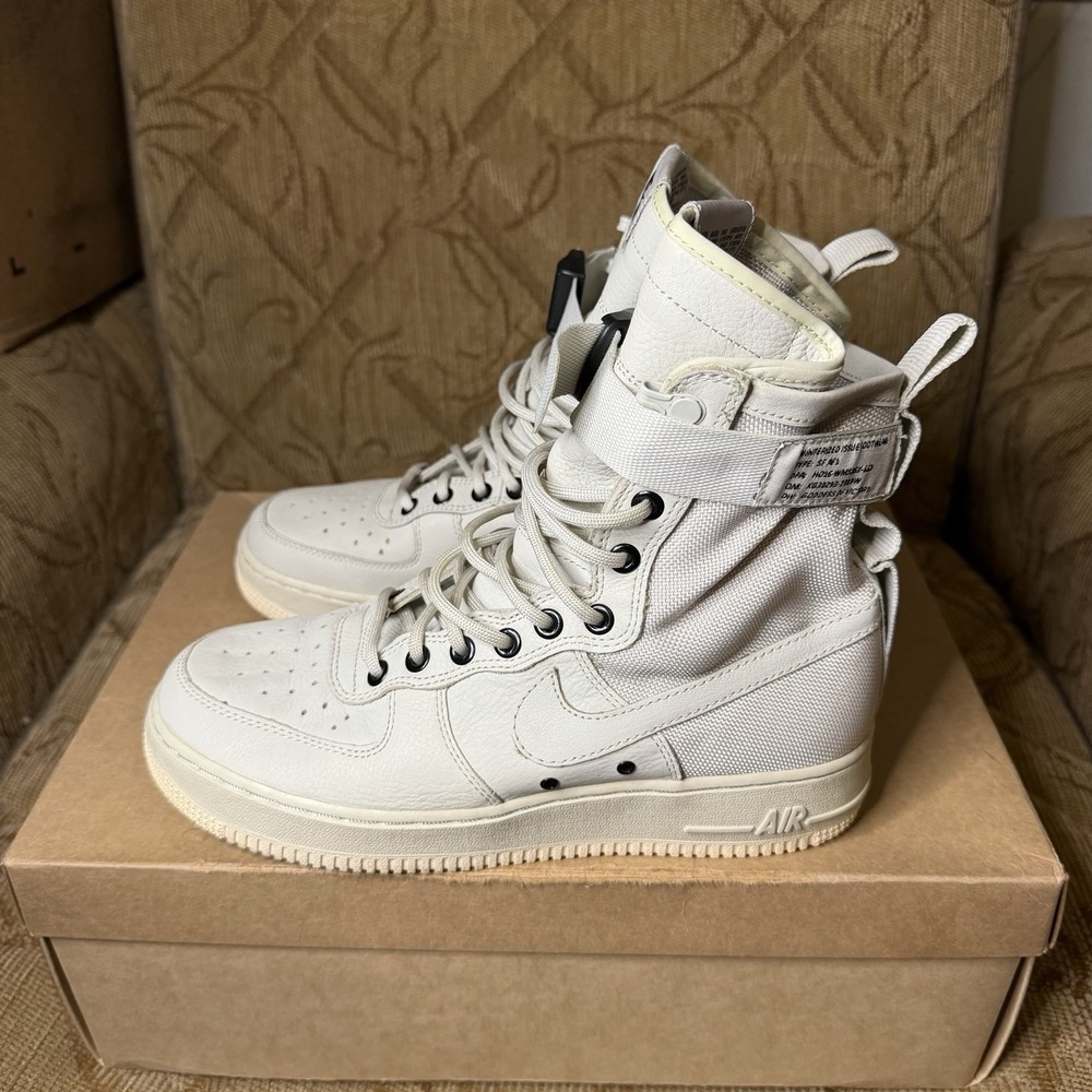 Nike SF Air Force 1 High Womens 8.5 Mens 7 Light Bone Boots 857872-001 Tactical
